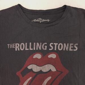 Rolling Stones 1975 US Tour Band Graphic T Shirt Womens Size Large L Black
